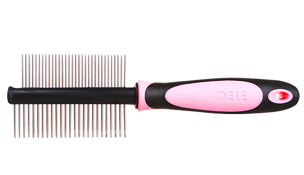 Picture of Panda Superstore PS-PET2975366011-ALAN01795 Double-Side Grooming for Dogs & Cats Flea Combs&#44; Pink