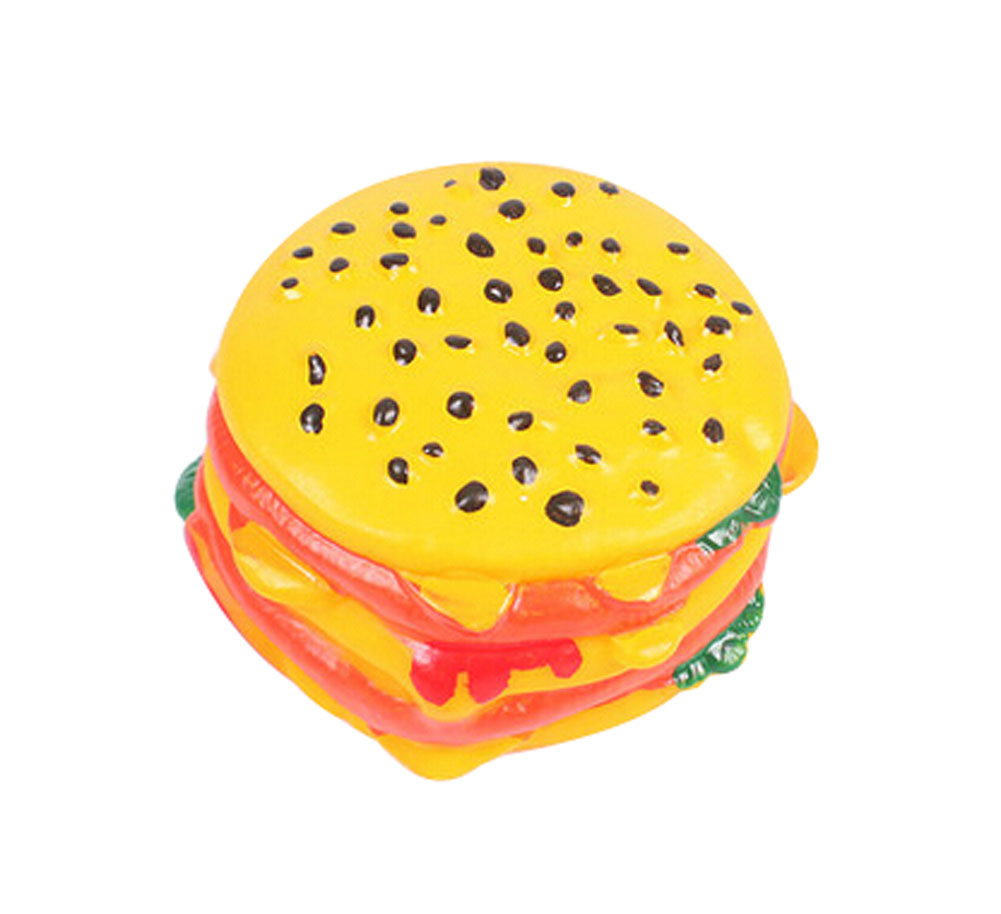 Creative Burger Durable Clean Teeth Chew Toy with Sound