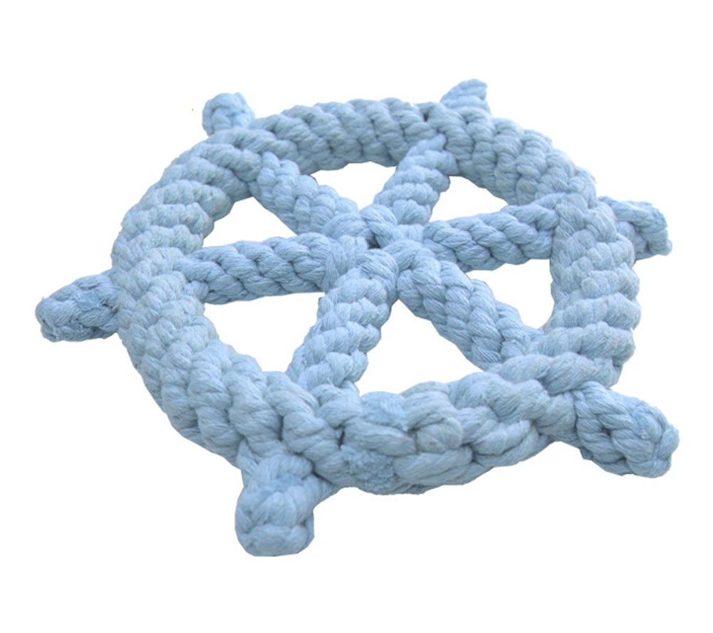 PS-PET2975415011-ALAN02309 Knot Rope Ball Chew Dog Puppy Toy Pet Chew Toy Cute - Rudder