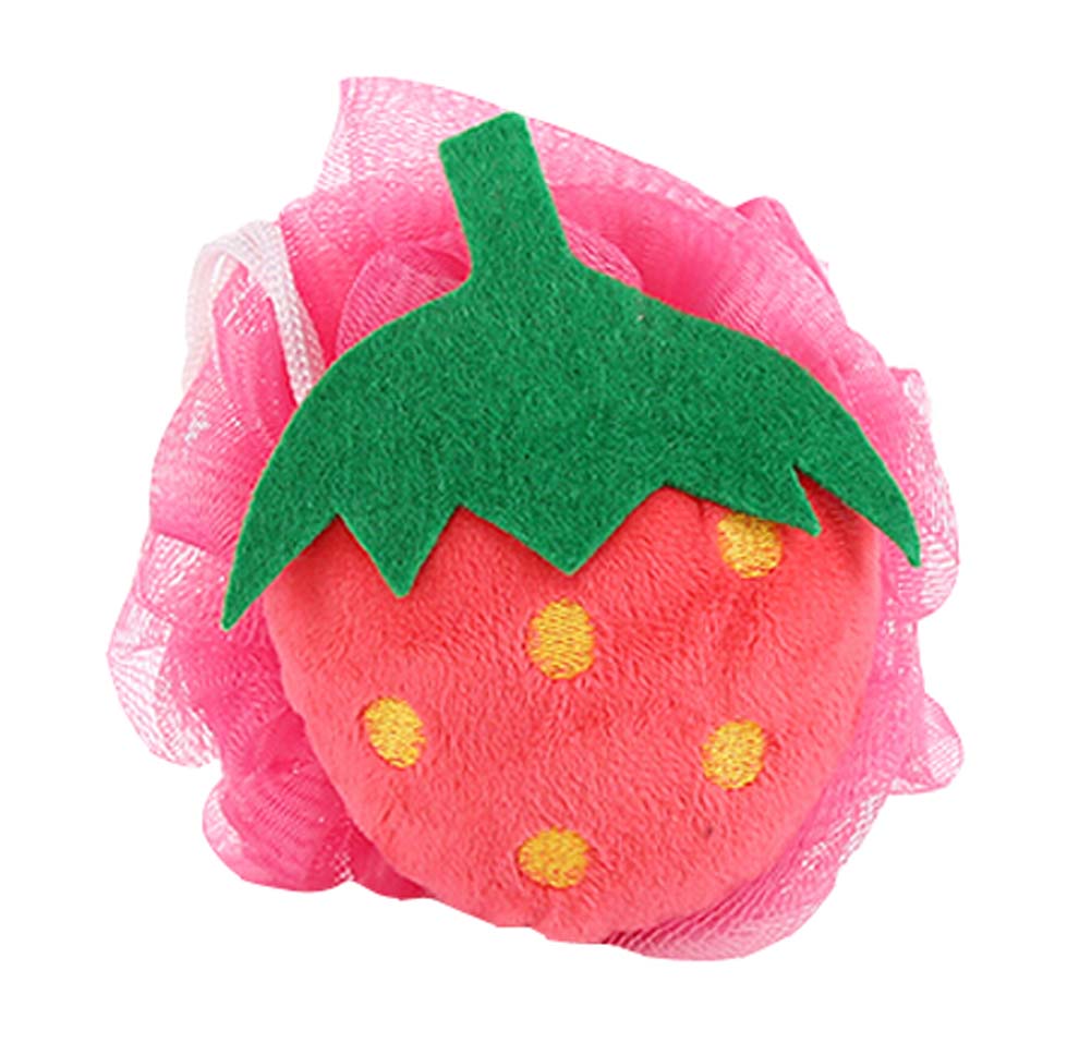 Picture of Panda Superstore PS-BEA11056501-KARY01671 4 Pieces Lovely Strawberry Soft Bath & Child Body Sponge&#44; 10 cm