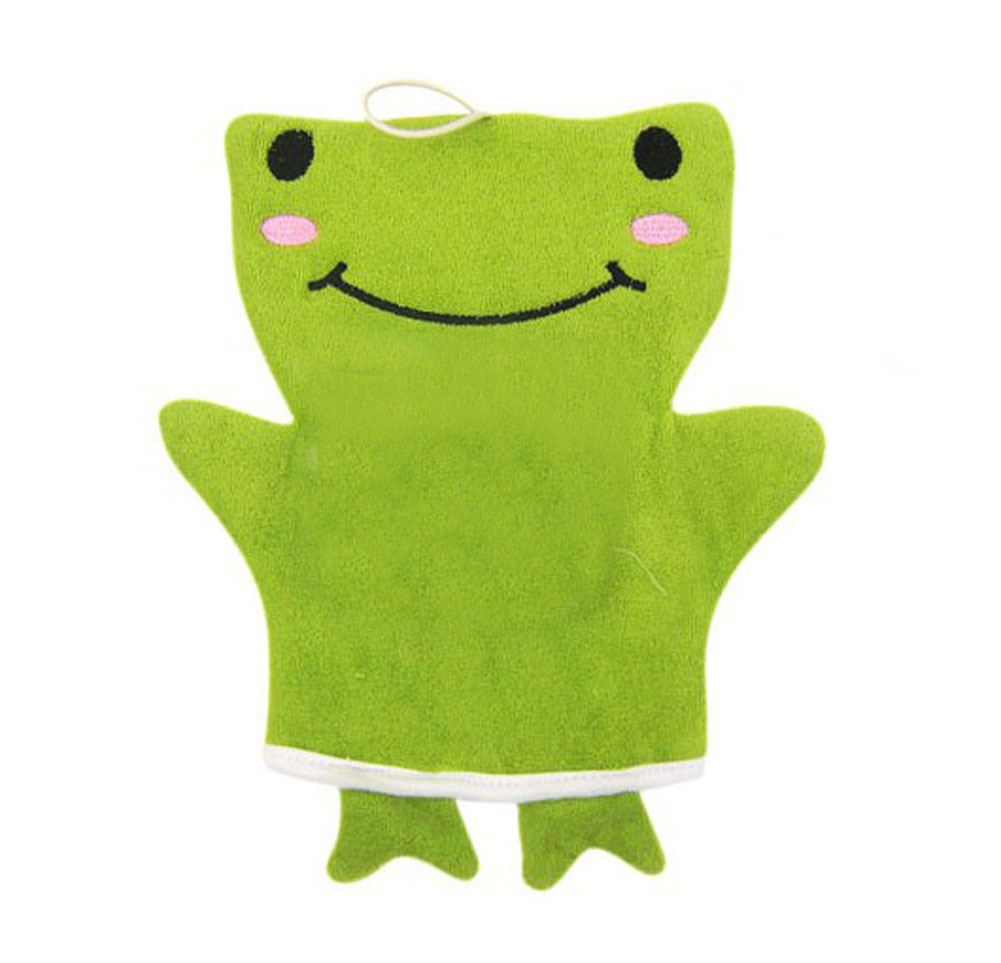 Picture of Panda Superstore PS-BEA11056511-HIROCO00723 Popular Animal Puppet Bath Mitts Cleansing Scrubber- Happy Frog