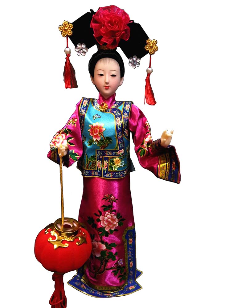 Picture of Panda Superstore PS-TOY3245219011-CHRIS01350 Chinese Characteristics Gift Silk Souvenir Handmade Dolls Classical Dolls