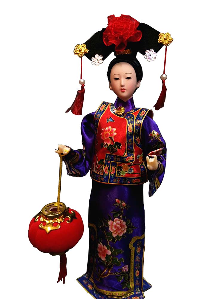 Picture of Panda Superstore PS-TOY3245219011-CHRIS01359 Chinese Characteristics Gift Silk Classical Dolls Souvenir Handmade Dolls