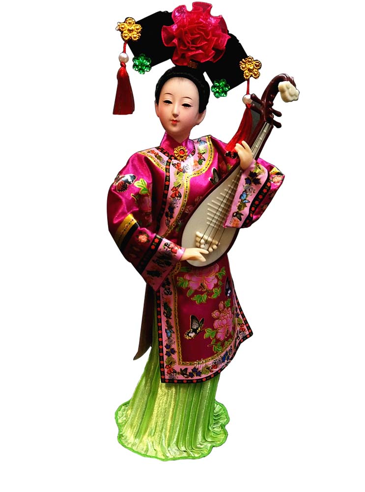 Picture of Panda Superstore PS-TOY3245219011-CHRIS01362 Souvenir Handmade Dolls Chinese Characteristics Gift Silk Classical Dolls