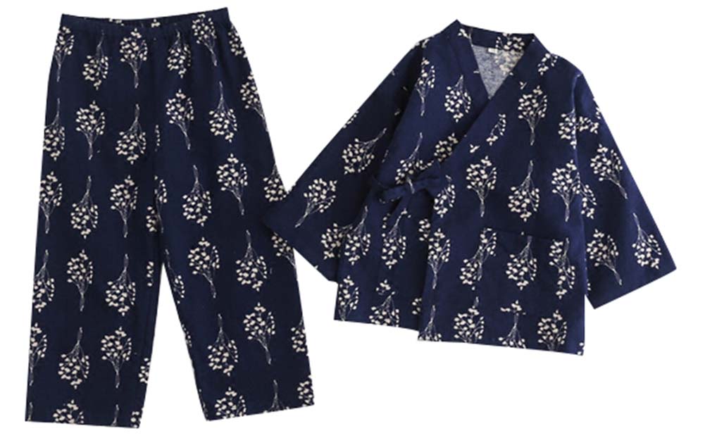 Childrens Bathrobe Autumn & Winter Cotton Kimono Pajamas Suit, Multicolor