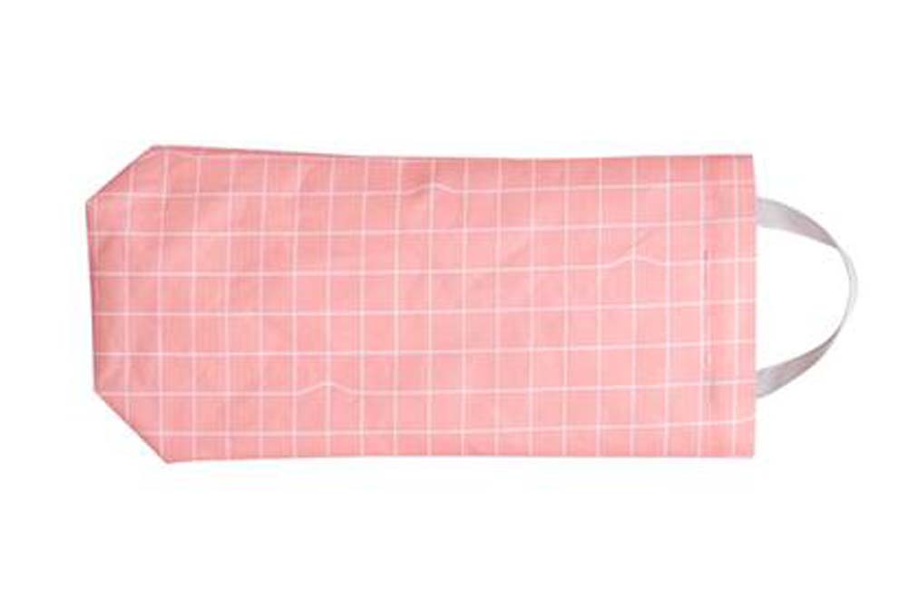 PS-HOM979852011-YAN01594 Wall Hanging Plastic Holder Oxford Extractable Storage Bag, Pink - Set of 3