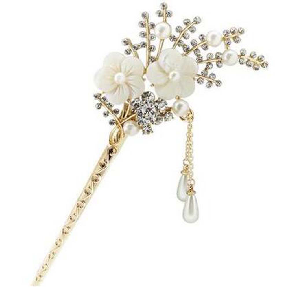 Picture of Panda Superstore PS-BEA11058091-YAN00750 Classical European Style Cherry Blossoms Metal Hairpin