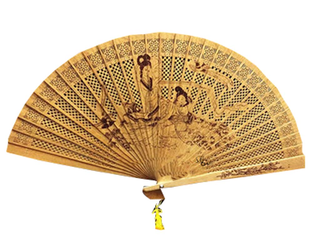 23 x 38 cm Chinese Hand Held Folding Fan