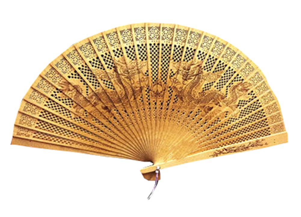 23 x 38 cm Chinese Hand Held Folding Fan