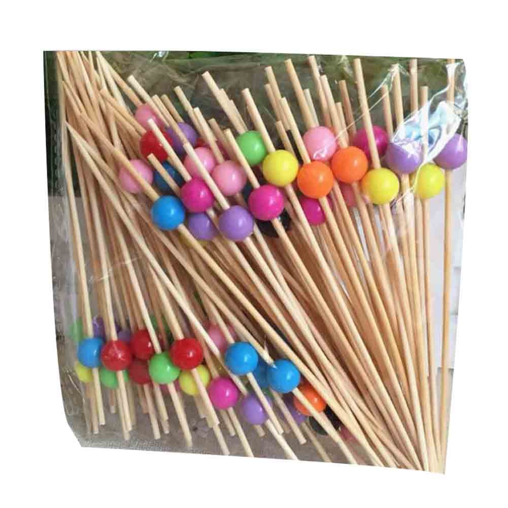 Disposable Bamboo Fruit Cocktail Picks - Bead - 200 Piece