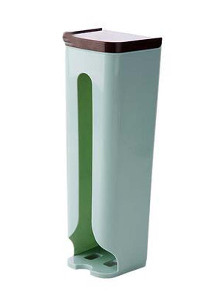Wall Mount Plastic Garbage Storage Box, Blue - Set of 3