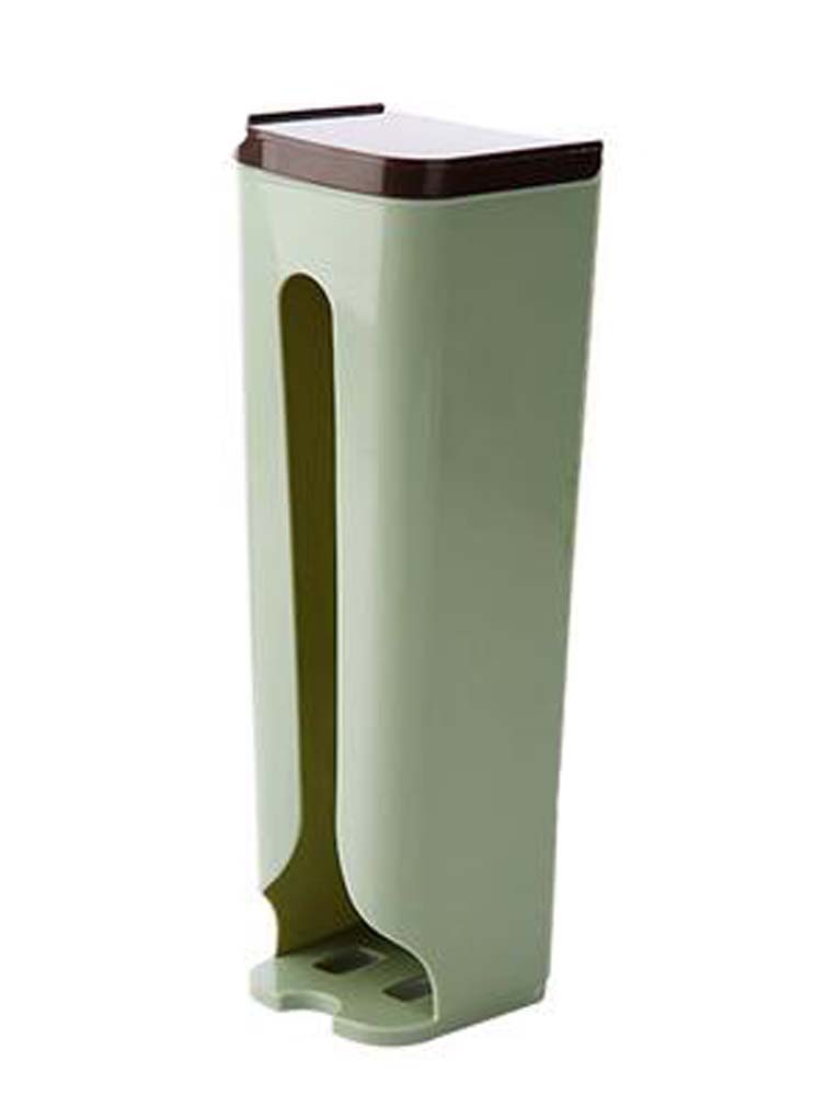 Wall Mount Plastic Garbage Storage Box, Green - Set of 3