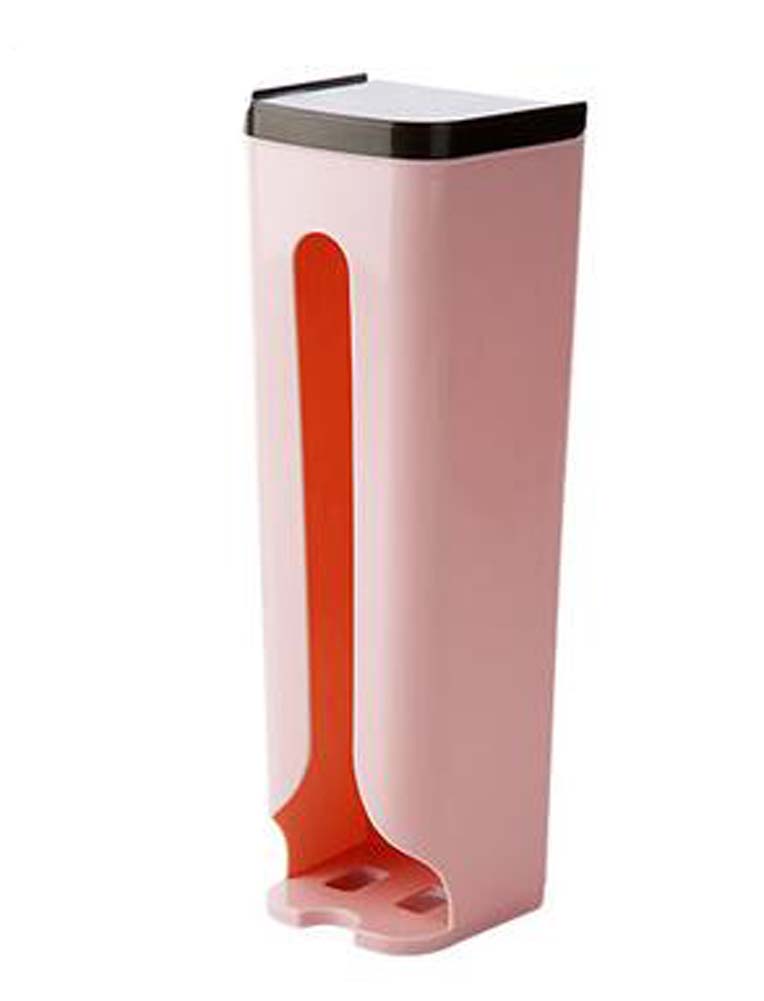 Wall Mount Plastic Garbage Storage Box, Pink - Set of 3