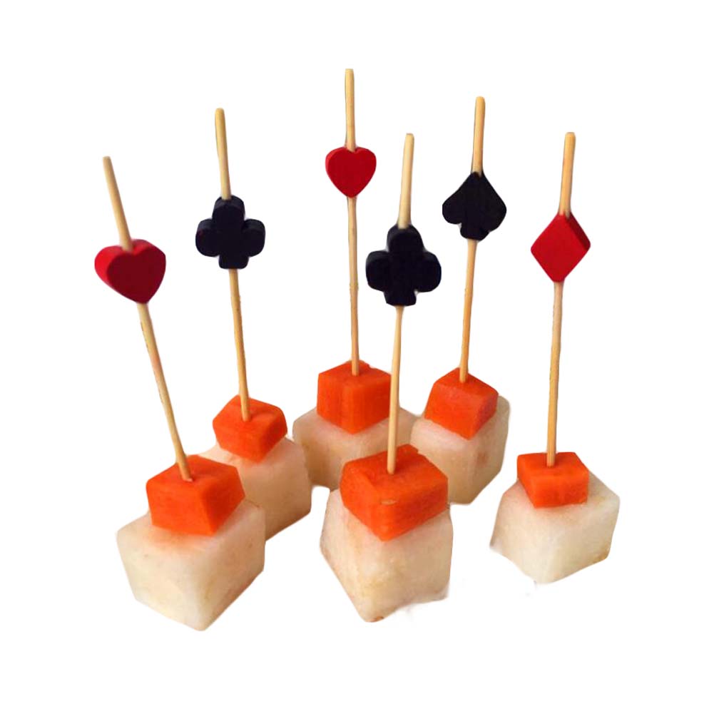 Disposable Bamboo Poker Fruit Cocktail Picks - 200 Piece