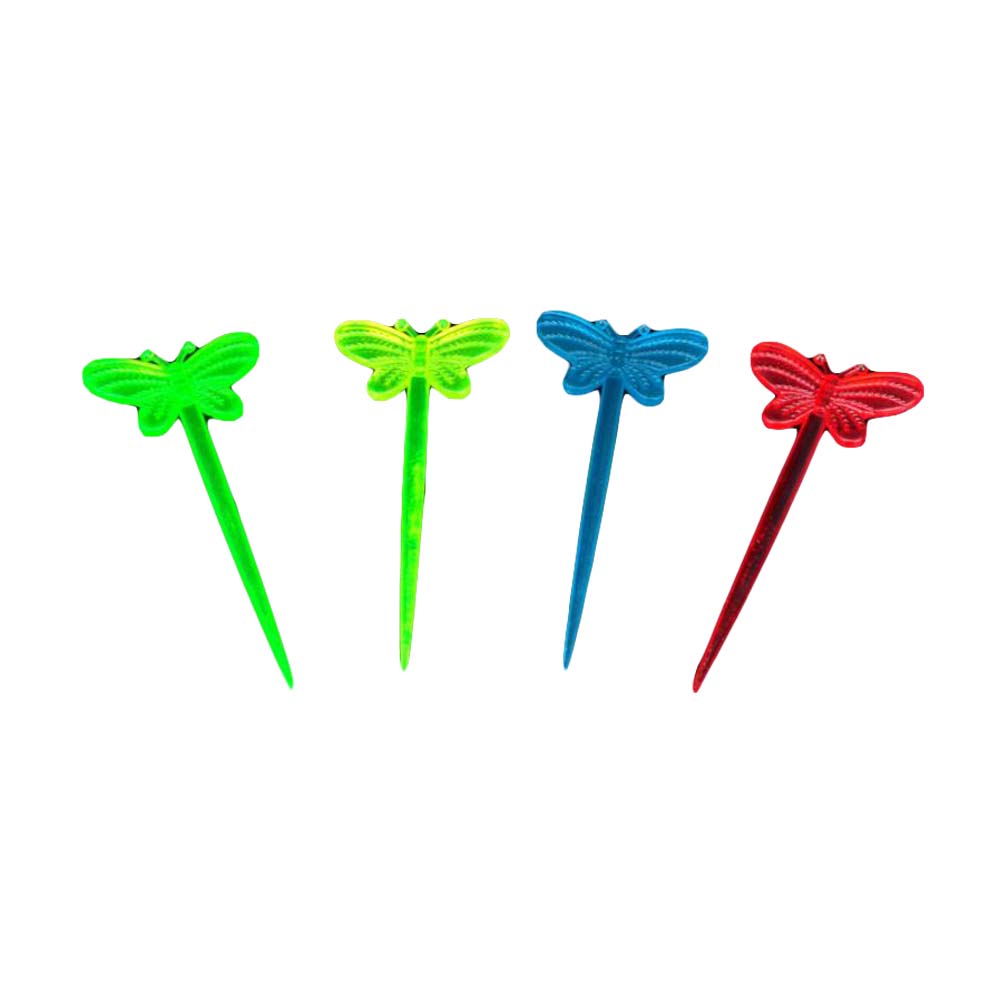 Translucent Butterfly Plastic Disposable Cocktail Picks - 200 Piece
