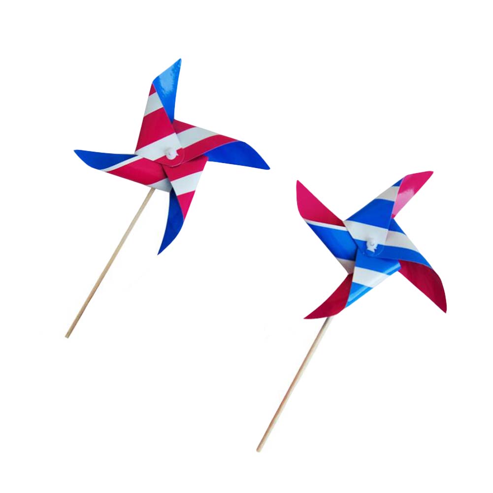 Disposable Windmill Decorative Food Serving Cocktail Picks - 30 Piece