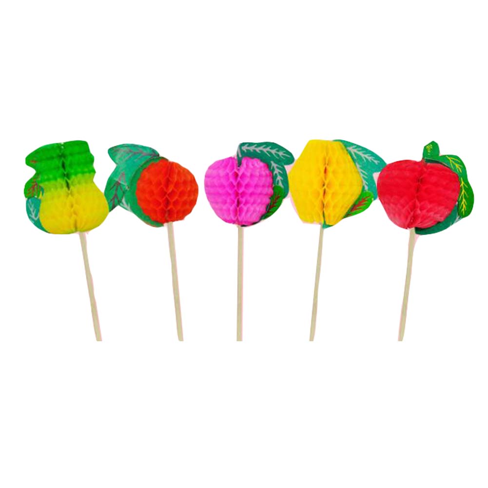 Disposable Paper Garland Fruit Cocktail Picks - 50 Piece