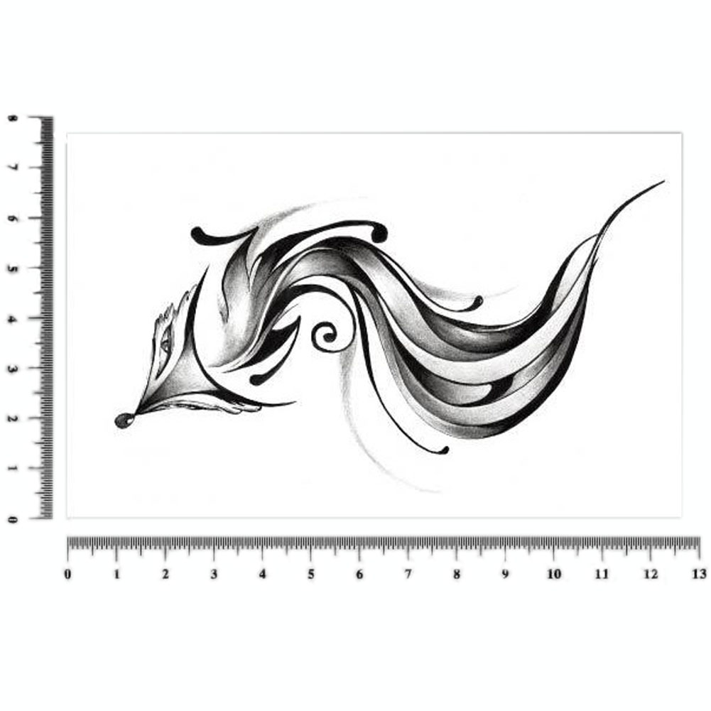Picture of Panda Superstore PS-BEA6344642011-JESSICA00263 Cool Fox Design Waterproof Temporary Fake Body Tattoo Stickers - Set of 2
