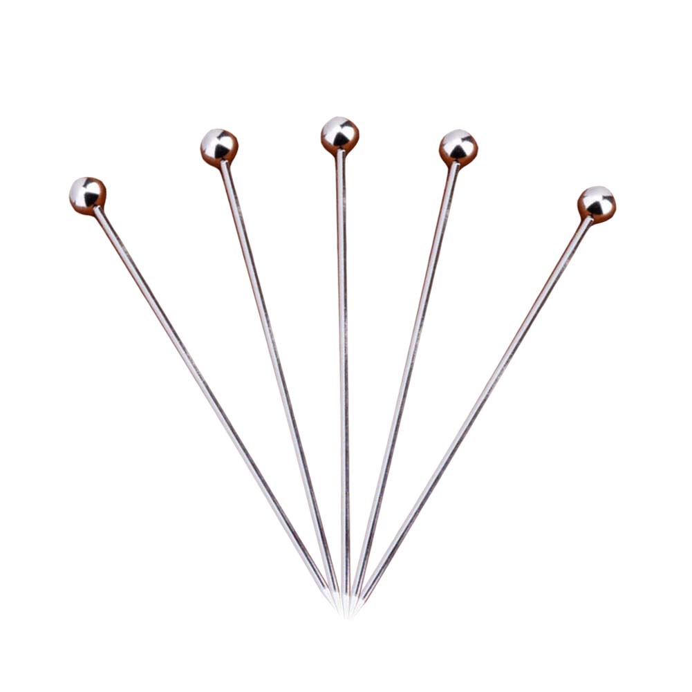 Stainless Steel Cocktail Picks Bar Tools - Bead - 5 Piece