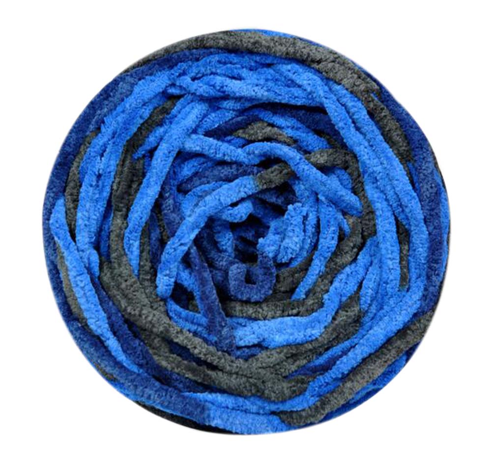 Picture of Panda Superstore PS-HOM262625011-YAN01792 Knitted Cotton Hand-Woven Scarf Mixed Color Soft Yarns, Blue - Set of 3