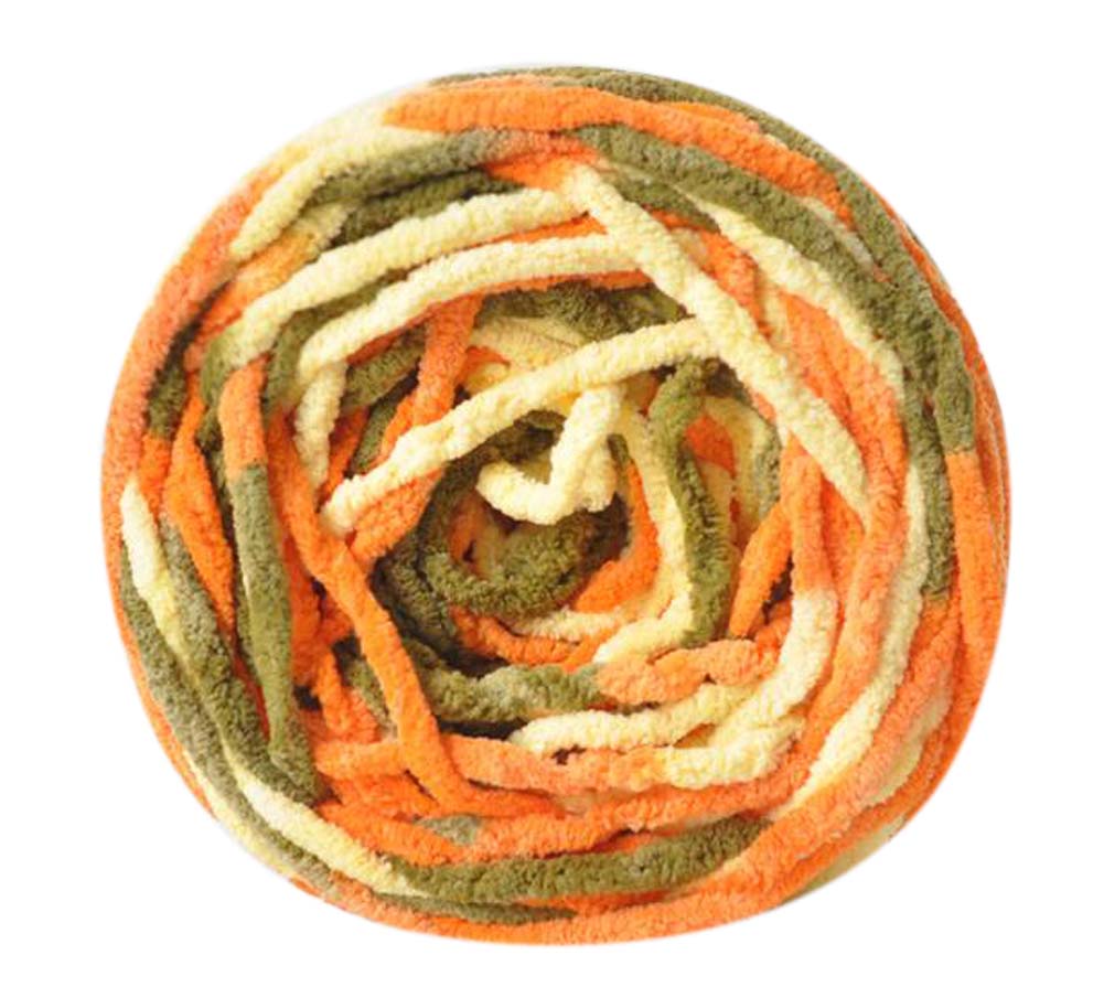 Picture of Panda Superstore PS-HOM262625011-YAN01796 Knitted Cotton Hand-Woven Scarf Mixed Color Soft Yarns, Orange - Set of 3