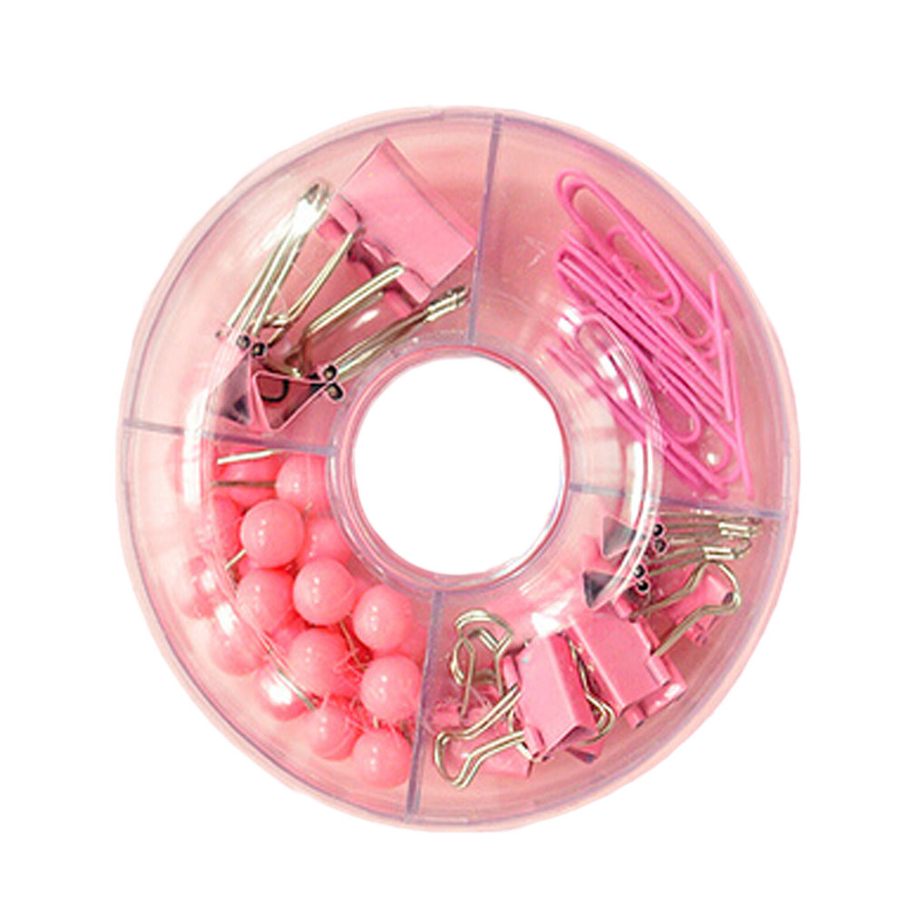 Lovely Metal Binder Clips, Pink
