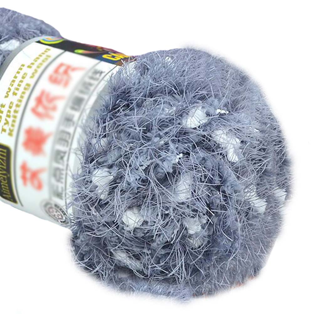 Picture of Panda Superstore PS-HOM262625011-YAN01805 Knitted Hairball Hand-Woven Scarf Soft Yarns, Gray - Set of 3