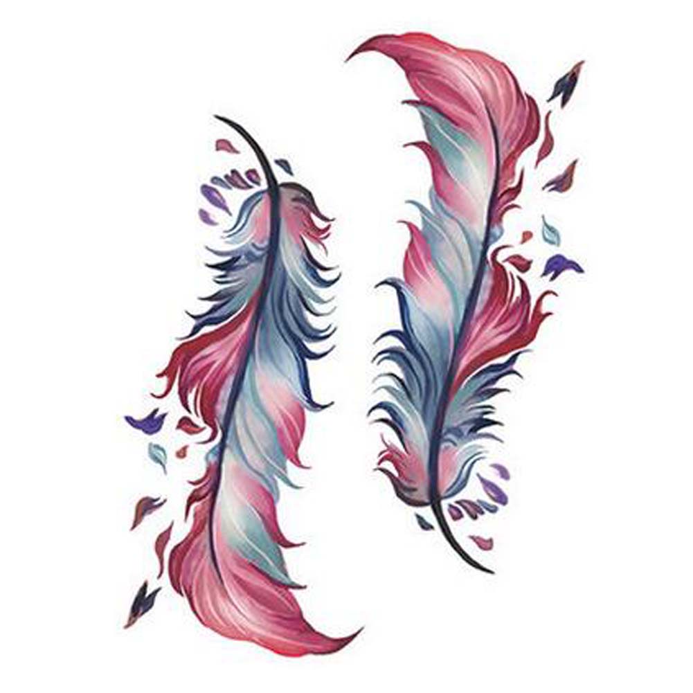 Picture of Panda Superstore PS-BEA6344642011-SUE01295 Individual Styles Feathers Colorful Temporary Fashion Tattoos Stickers