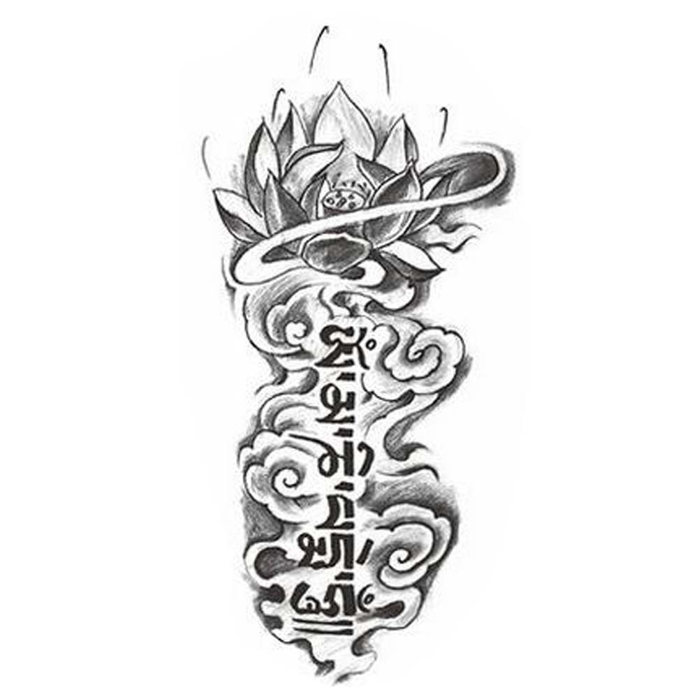Picture of Panda Superstore PS-BEA6344642011-SUE01304 Creative Lotus Totem Fashion Fake Body Tattoo Design Tattoo Stickers