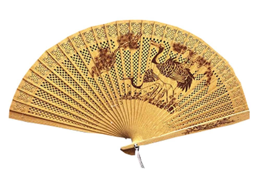 Chinese Hand Held Wooden Folding Fans
