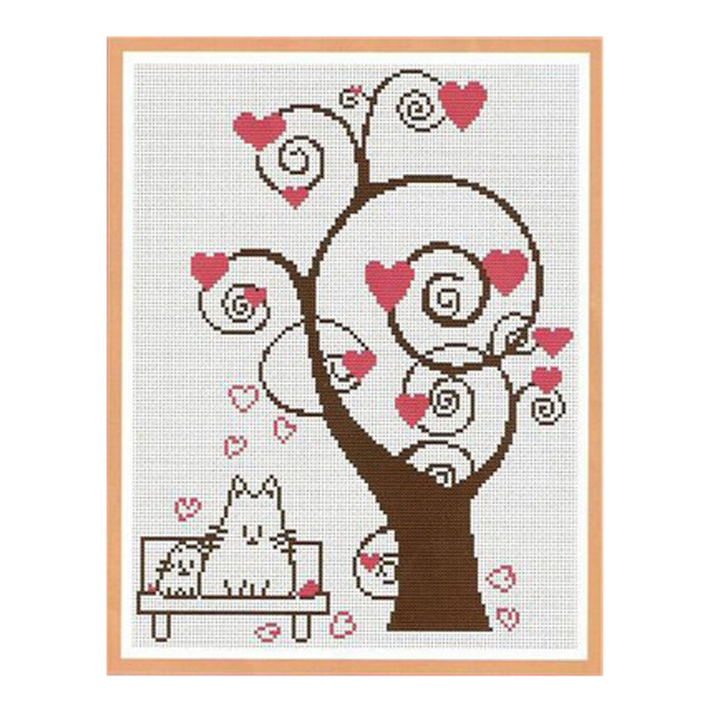 Picture of Panda Superstore PS-HOM12897241-JESSICA00996 10.6 x 13.7 in. Love Tree DIY Cross-Stitch Embroidery Kits Room Decorations - 11 Count