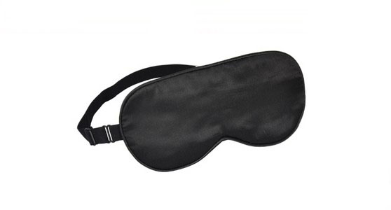 Picture of Panda Superstore PS-BEA11061971-ALAN00028 Silk Eye Mask Eye Shade Cover for Sleep with Strap - Pure Black