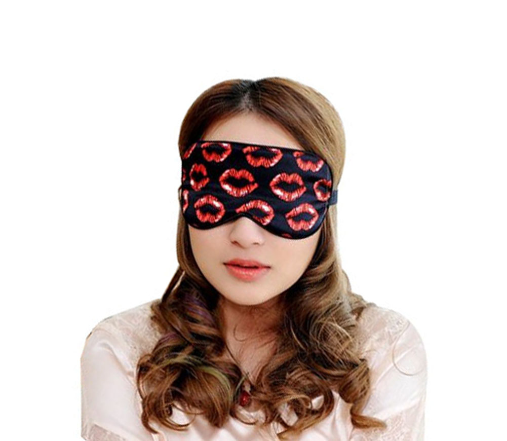 Picture of Panda Superstore PS-BEA11061971-ALAN00089 Soft Silk Lovely Eyeshade Sleep Eye Mask - Red Lips