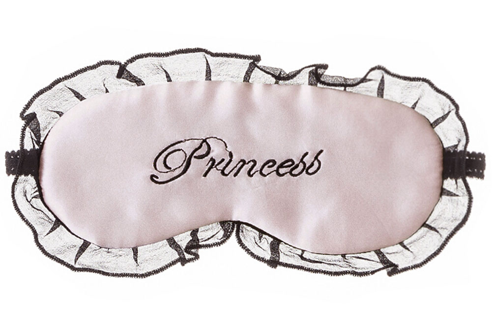 Double Sided Silk Eyeshade Sleep Eye Mask - Pink Chiffon - Princess