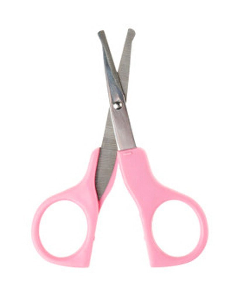 Picture of Panda Superstore PS-BEA3006300011-ALAN00904 3 Of Round Head Eyebrow Fix Eyelash Nose Hair Scissors, Pink - Hot Stainless Steel