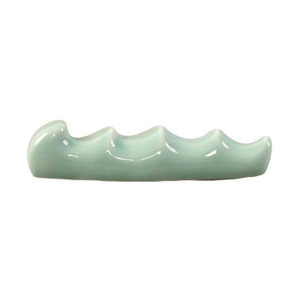 PS-OFF12901041-DORIS01467 Wave Ceramic Writing Brush Holder Calligraphy Chinese Brush Rack Brush Pen Rest