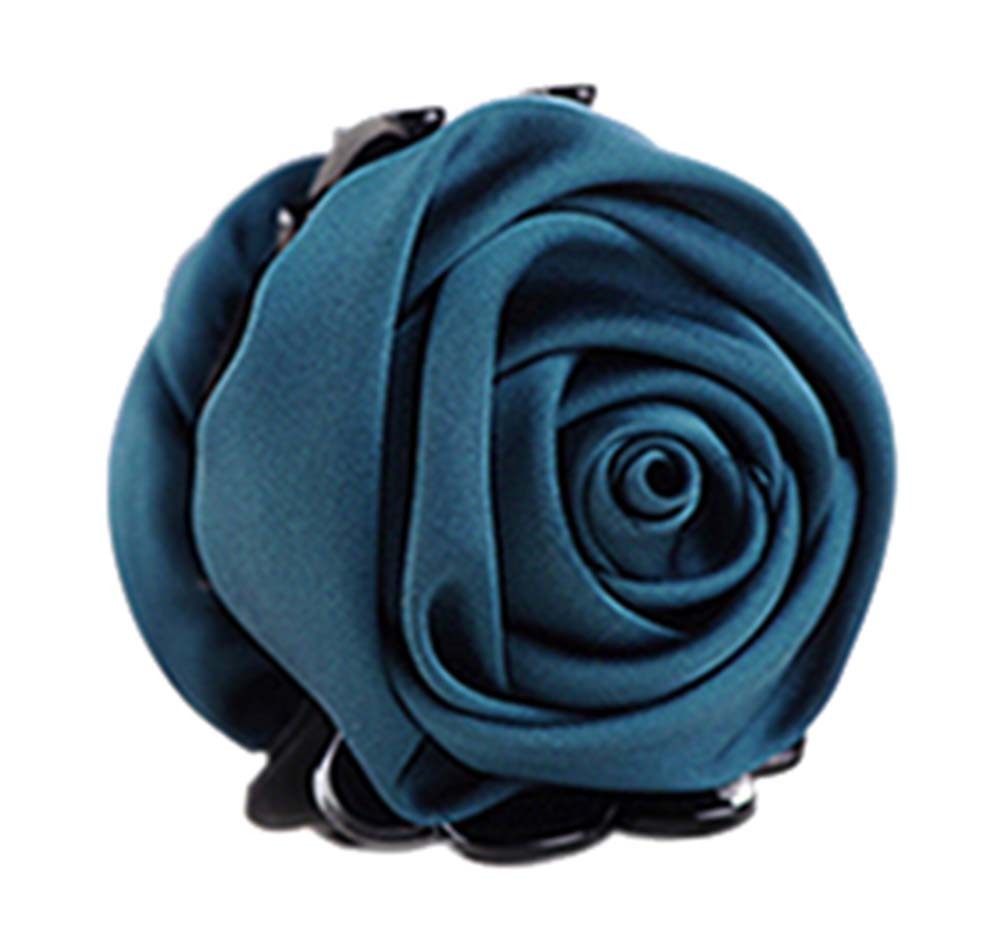 Picture of Panda Superstore PS-BEA11057981-SUSAN00524 Beautiful Rose Flower Hair Clips & Headwear Ponytail Clip - Dark Green
