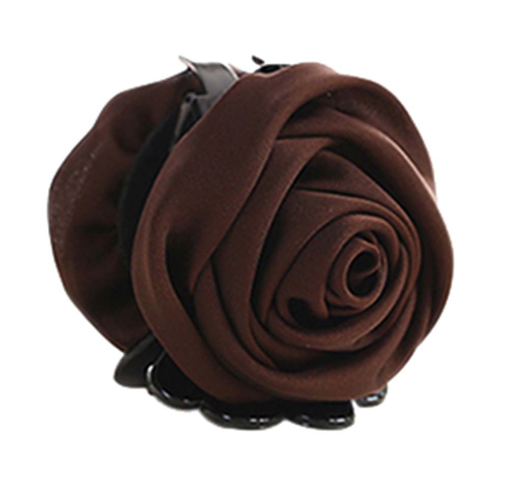Picture of Panda Superstore PS-BEA11057981-SUSAN00531 Beautiful Rose Flower Hair Clips & Headwear Ponytail Clip - Brown