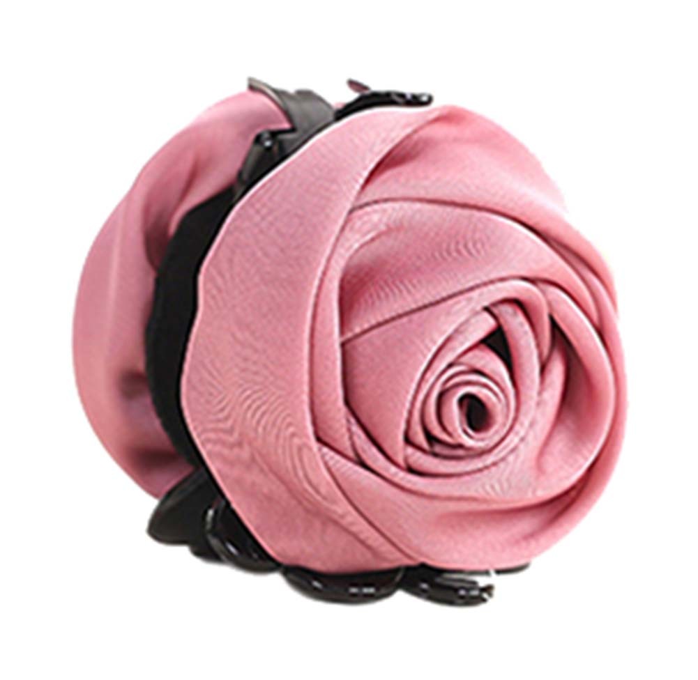 Picture of Panda Superstore PS-BEA11057981-SUSAN00534 Beautiful Rose Flower Hair Clips & Headwear Ponytail Clip - Dark Pink