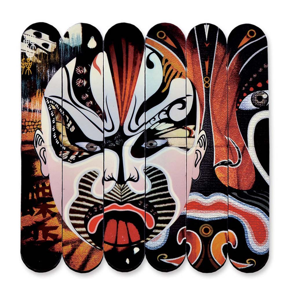 Beijing Opera Facial Masks Pattern Magnet Bookmark Paper Clips, 6 Piece