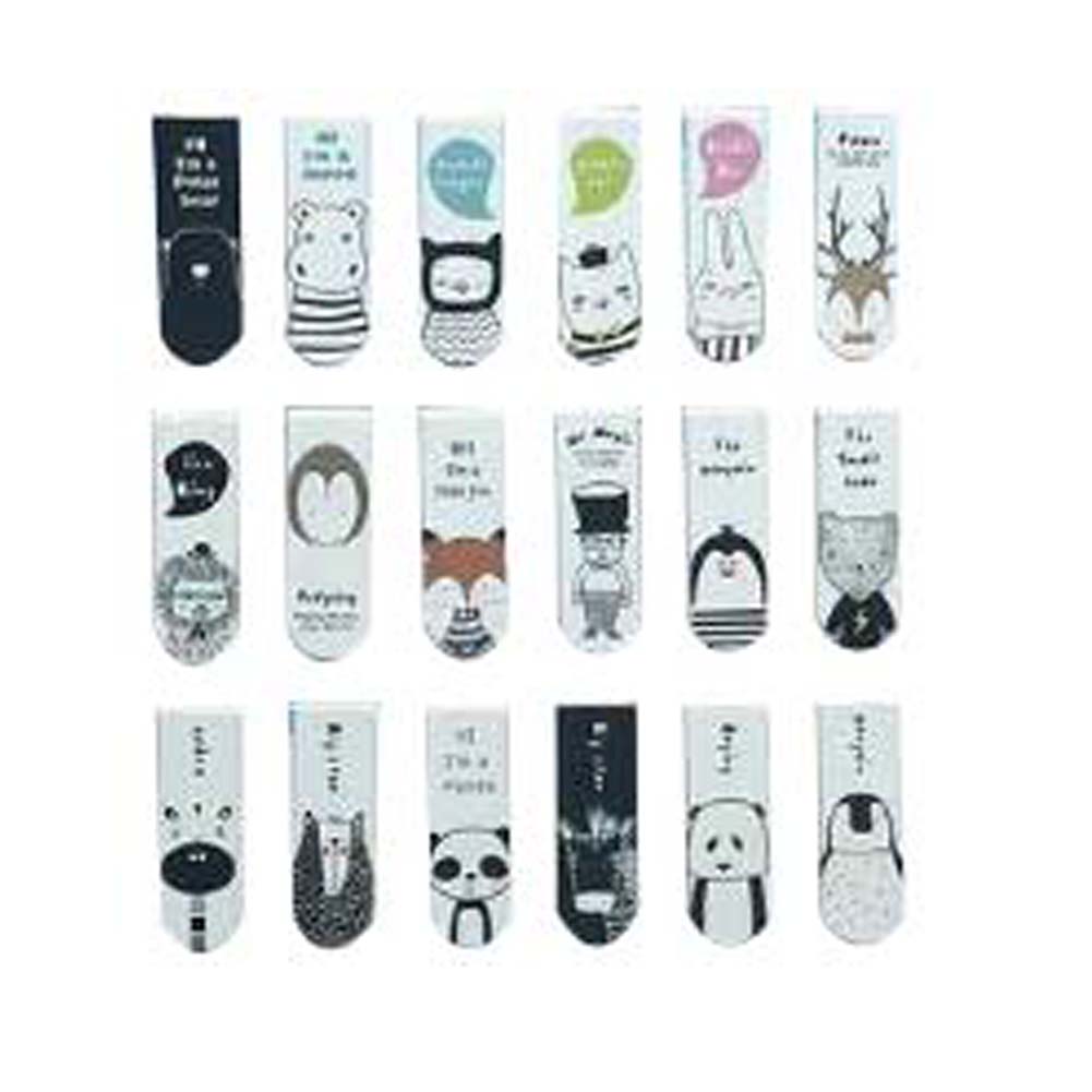 Cute Animal League Pattern Bookmarks Paper Clips Office Supplies