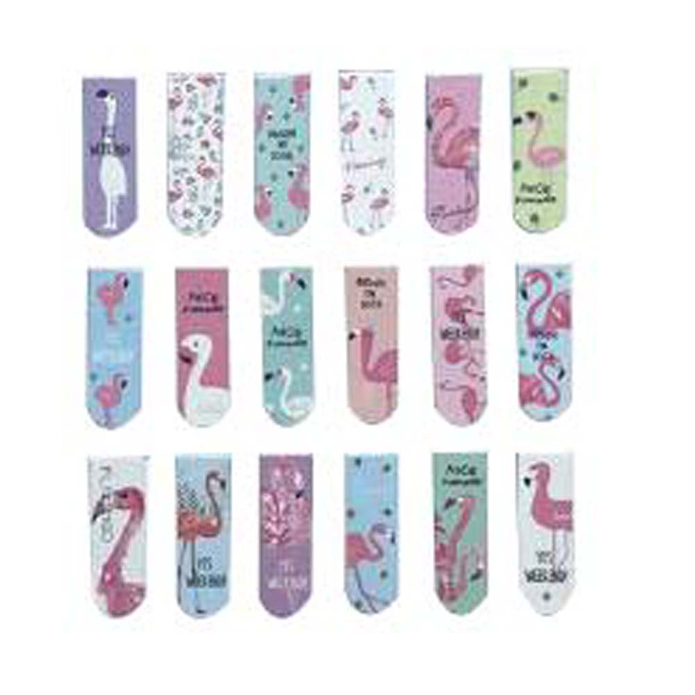 PS-OFF16282131-VICKY00154 Creative Exquisite Flamingo Pattern Bookmarks Office Supplies Gifts, Set of 18
