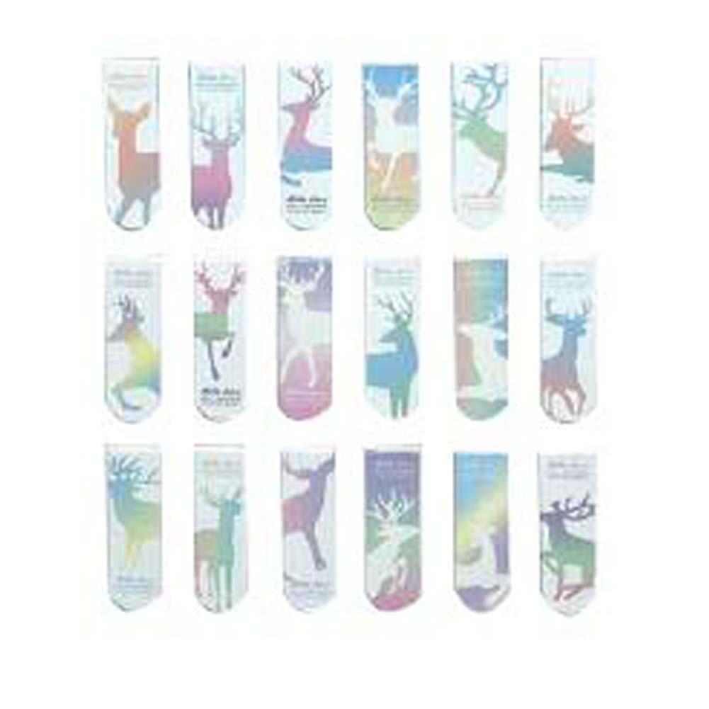 PS-OFF16282131-VICKY00156 Cute Color deer pattern Bookmarks, Ideal Gift for Friends & Family, Set of 18