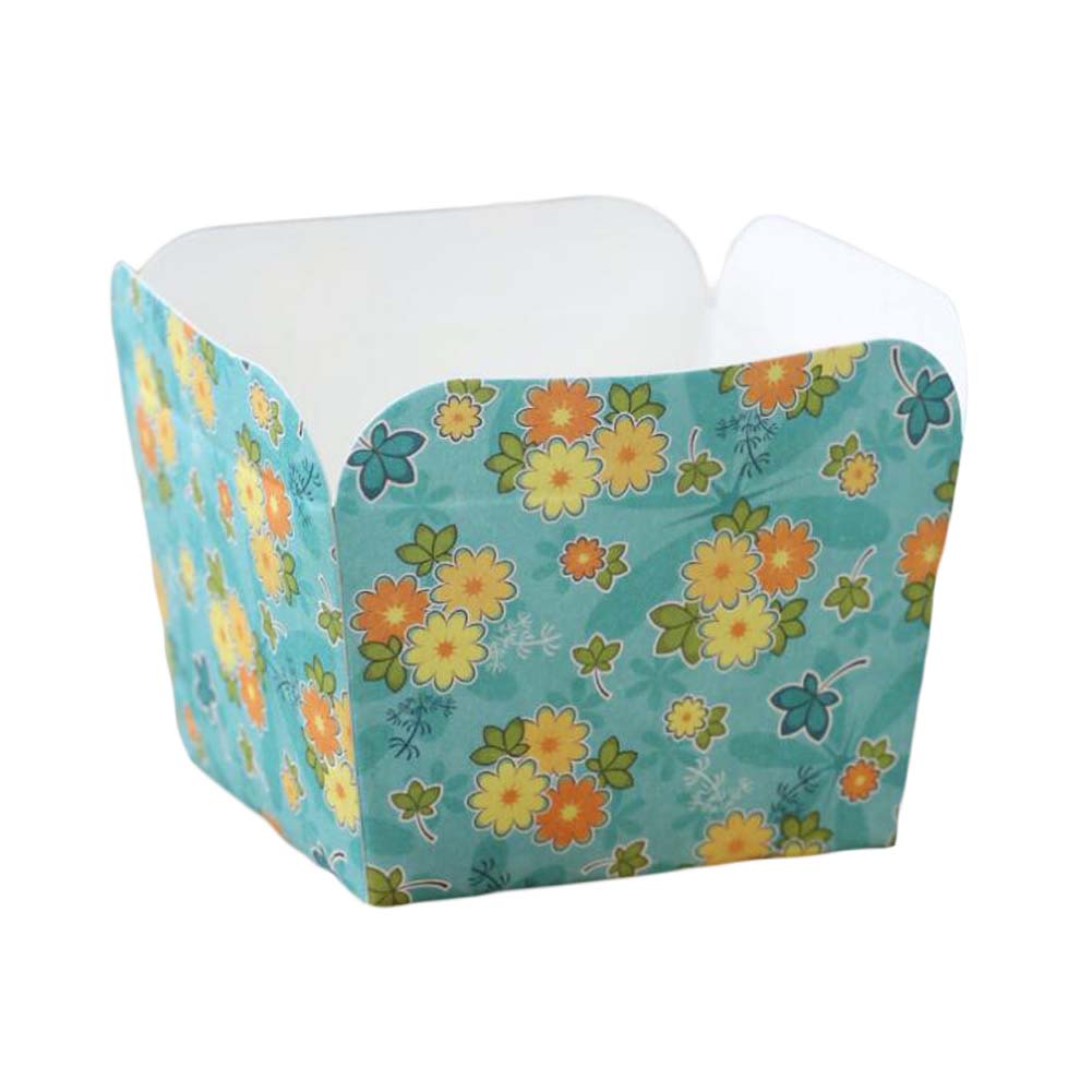 Picture of Panda Superstore PS-HOM2231408011-DORIS01840 Paper Baking Cup Heat-Resistant Square Cupcake & Muffin Cup&#44; Yellow Flower - 50 Piece