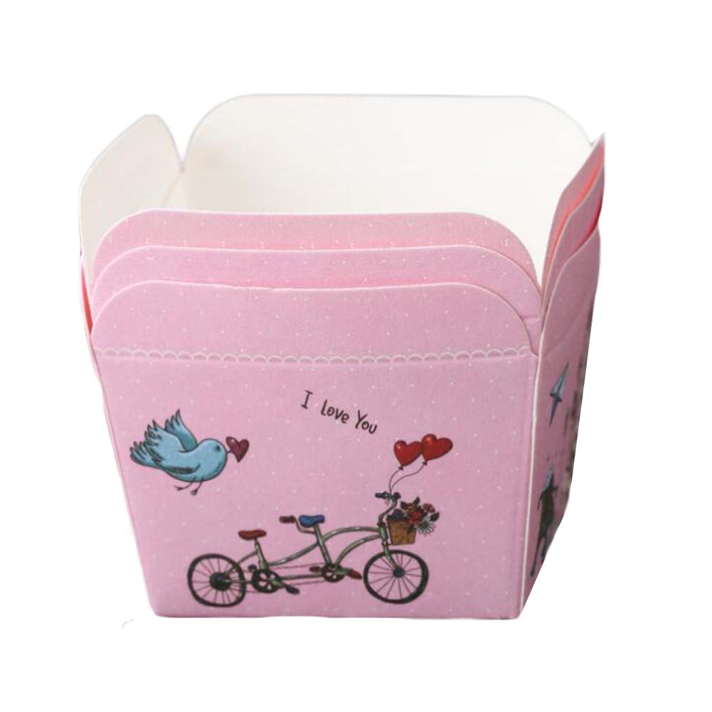 Picture of Panda Superstore PS-HOM2231408011-DORIS01845 Paper Baking Cup Heat-Resistant Square Cupcake & Muffin Cup -Tandem Bicycle - 50 Piece