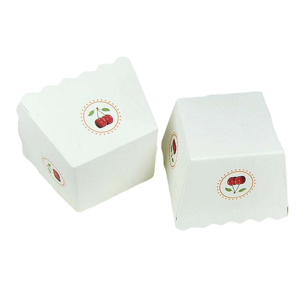 Picture of Panda Superstore PS-HOM2231408011-DORIS01847 Paper Cupcake Baking Cup Square Chiffon Cake & Muffin Cup&#44; Cherry - 100 Piece