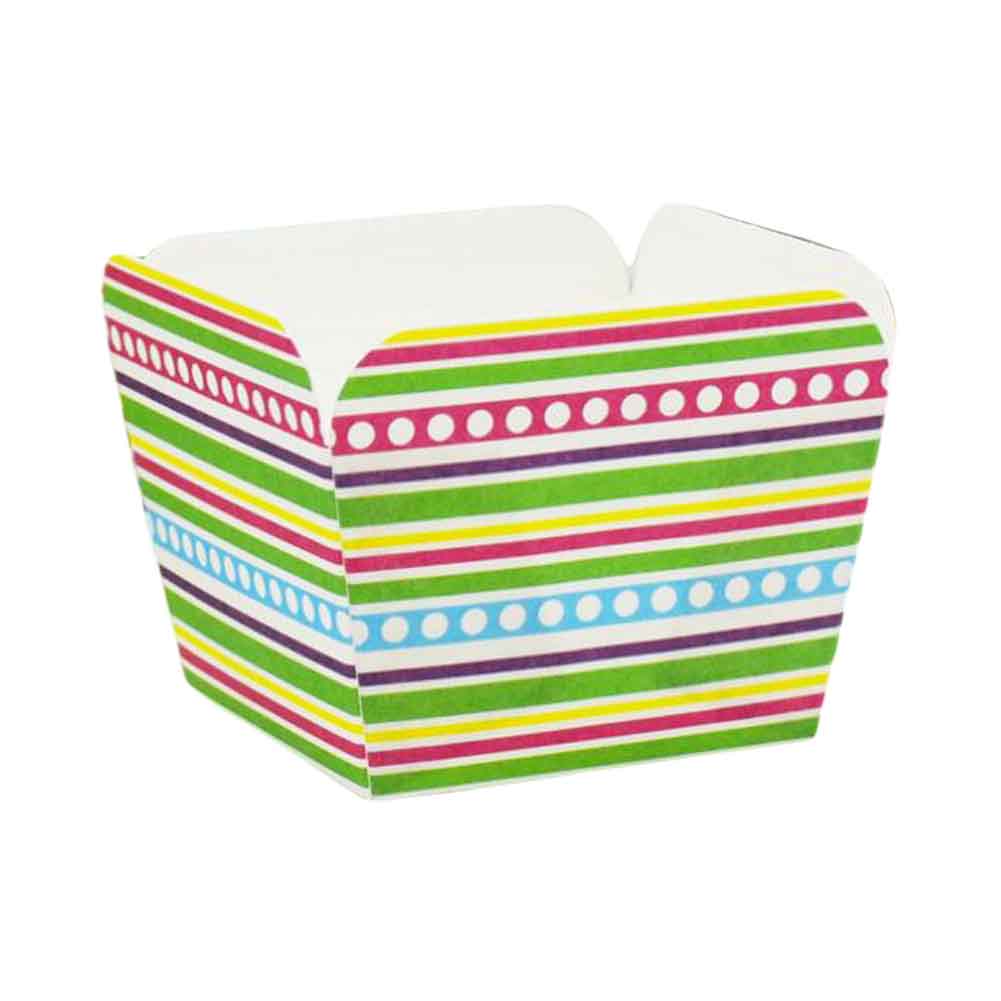Picture of Panda Superstore PS-HOM2231408011-DORIS01853 Heat - Resistant Cupcake Paper Baking Cup Square Muffin Cup, Rainbow - 100 Piece