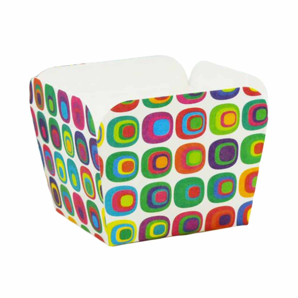 Picture of Panda Superstore PS-HOM2231408011-DORIS01854 Heat - Resistant Cupcake Paper Baking Cup Square Muffin Cup, Color Blocks - 100 Piece