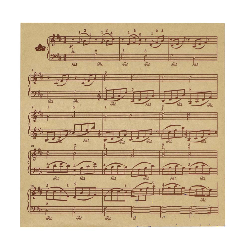 Music Score Baking Grease-Proof Wax Hamburger Papers - 200 Piece