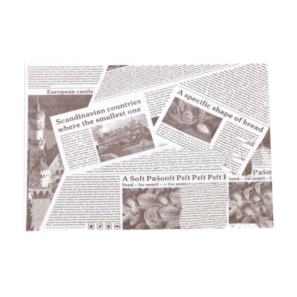 Newspaper Grease-Proof Wax Baking Diy Hamburger Papers - 300 Piece